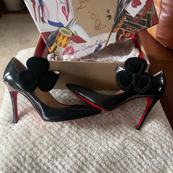 Christian Louboutin Black Patent Leather Pensee 20th Anniversary preloved shoes. - Picture 8 of 8